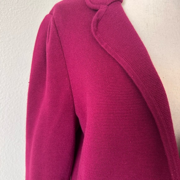 Talbots Raspberry Knit Blazer Jacket - Picture 3 of 6